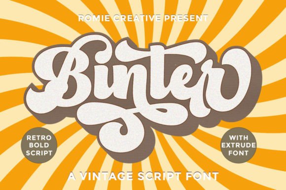 Binter: A Retro Script Font for Modern Branding