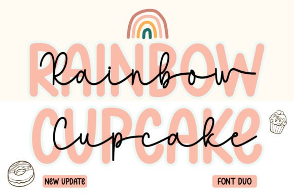 Designing with Heart: The Rainbow Cupcake Duo Font