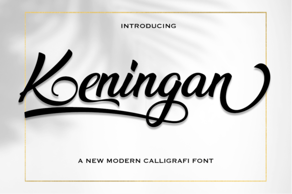 Keningan: A Modern Calligraphy Font for Elegant Design