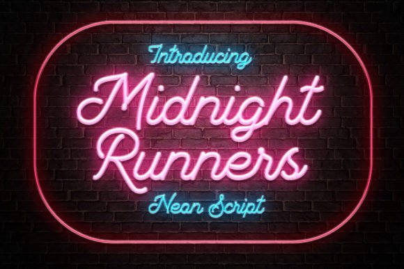 Midnight Runners: A Neon Script for Modern Branding