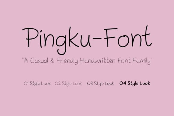 Pingku: A Friendly Handwritten Script for Authentic Designs