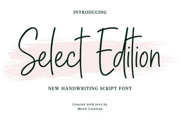 Select Edition: A Modern Script Font for Authentic Designs